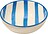 Cuenco a rayas Lido Righe, 13 cm, azul claro