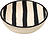Cuenco Lido Righe, 13 cm, a rayas, negro