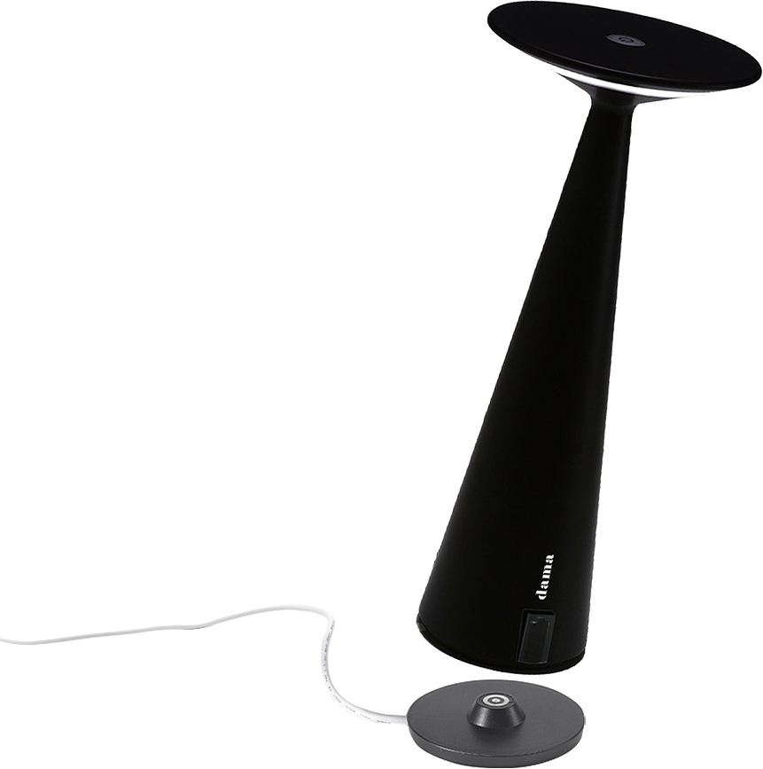 Dama Lampe sans fil, 29 cm, noire