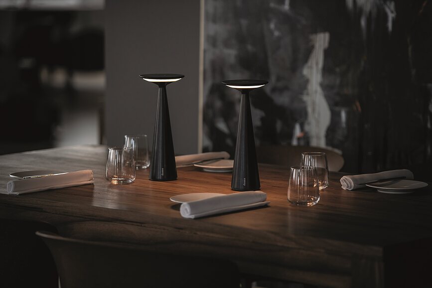 Dama Lampe sans fil, 29 cm, noire