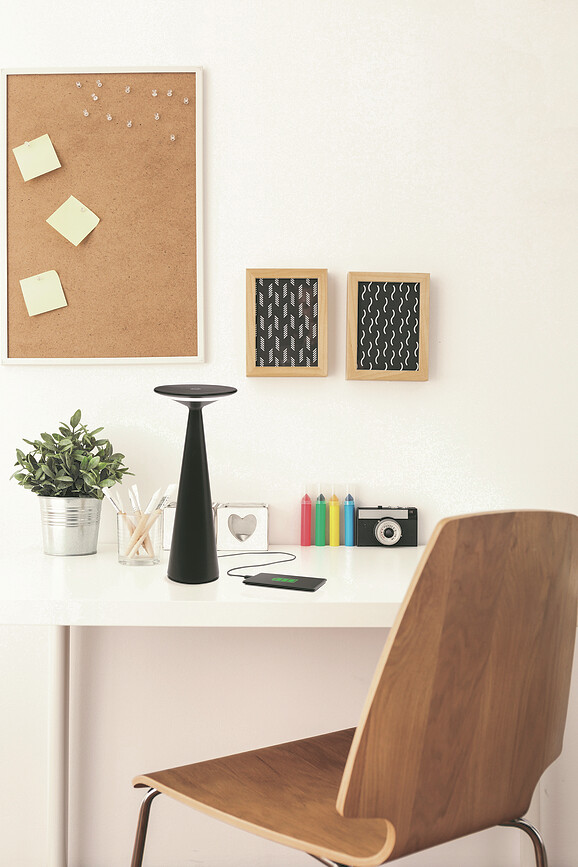 Dama Lampe sans fil, 29 cm, noire