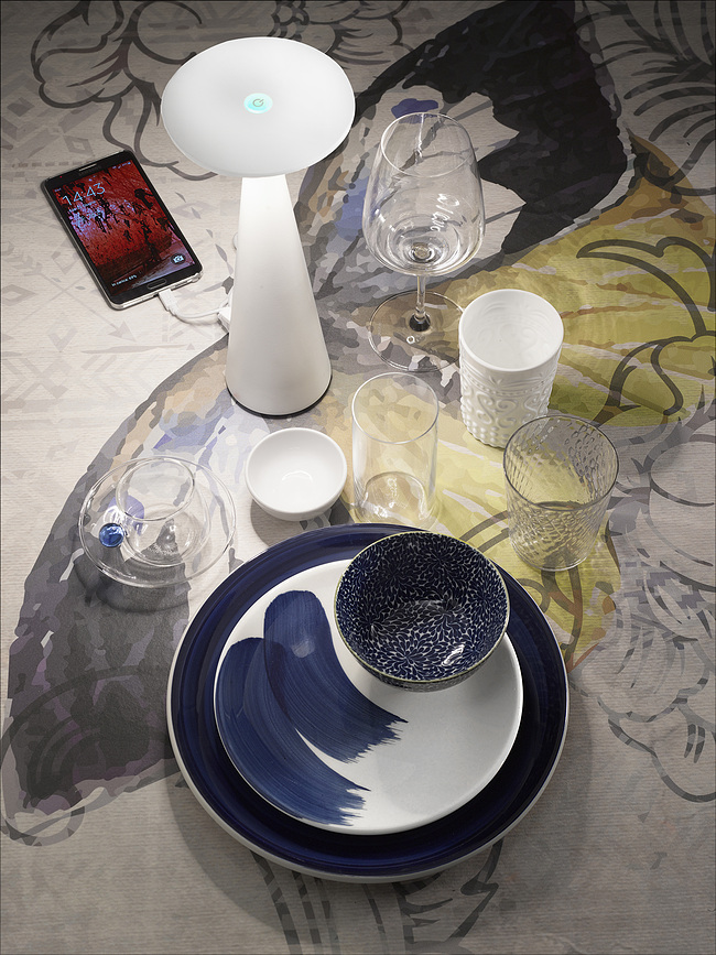 Dama Φωτιστικό ασύρματο, 29 cm, λευκό