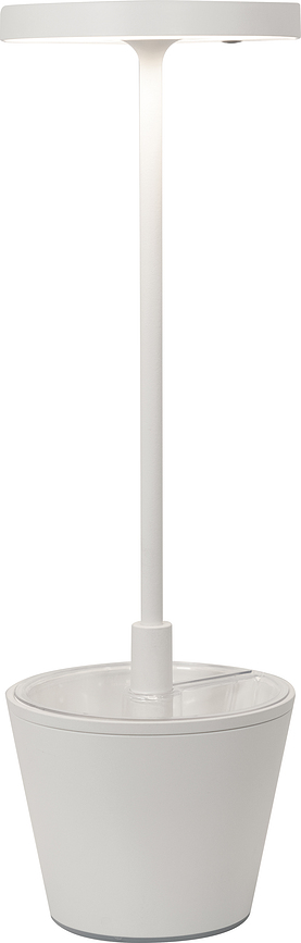 Galda lampa Poldina Reverso ar bļodu balta