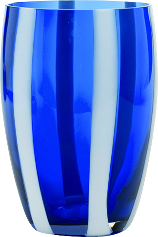 Gessato Wasserglas 320 ml blau