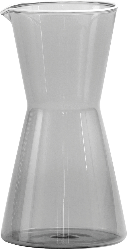 Glazen karaf Classy 800 ml grijs