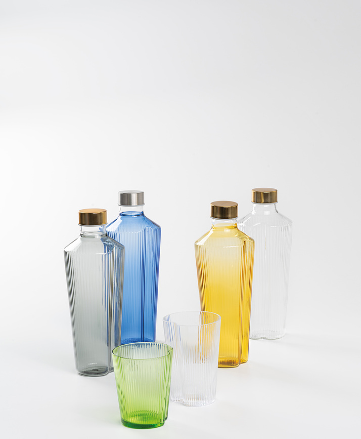 Handy glasflaske 900 ml, blå