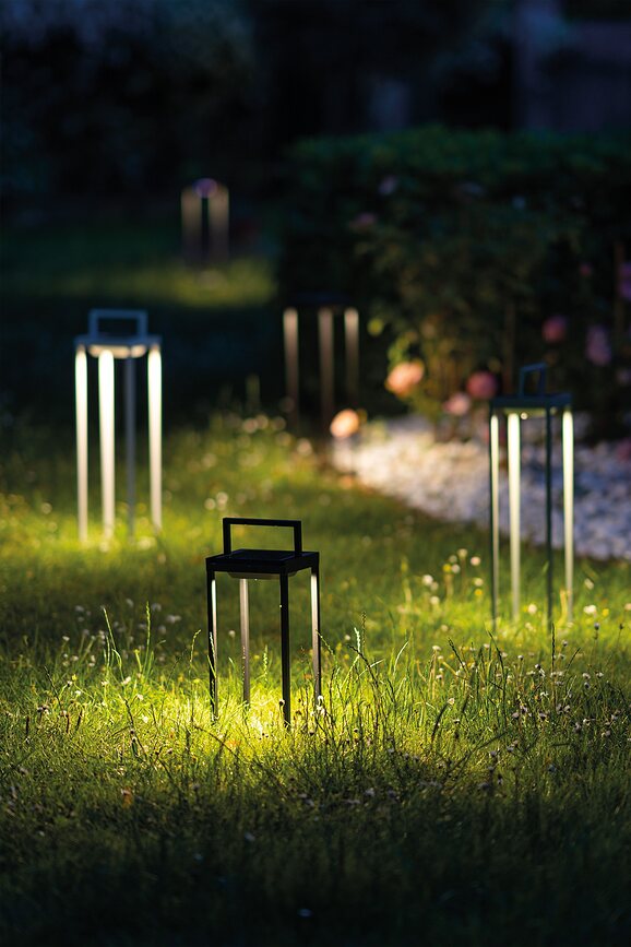 Home Solarna svetilka, 37 cm, rjava