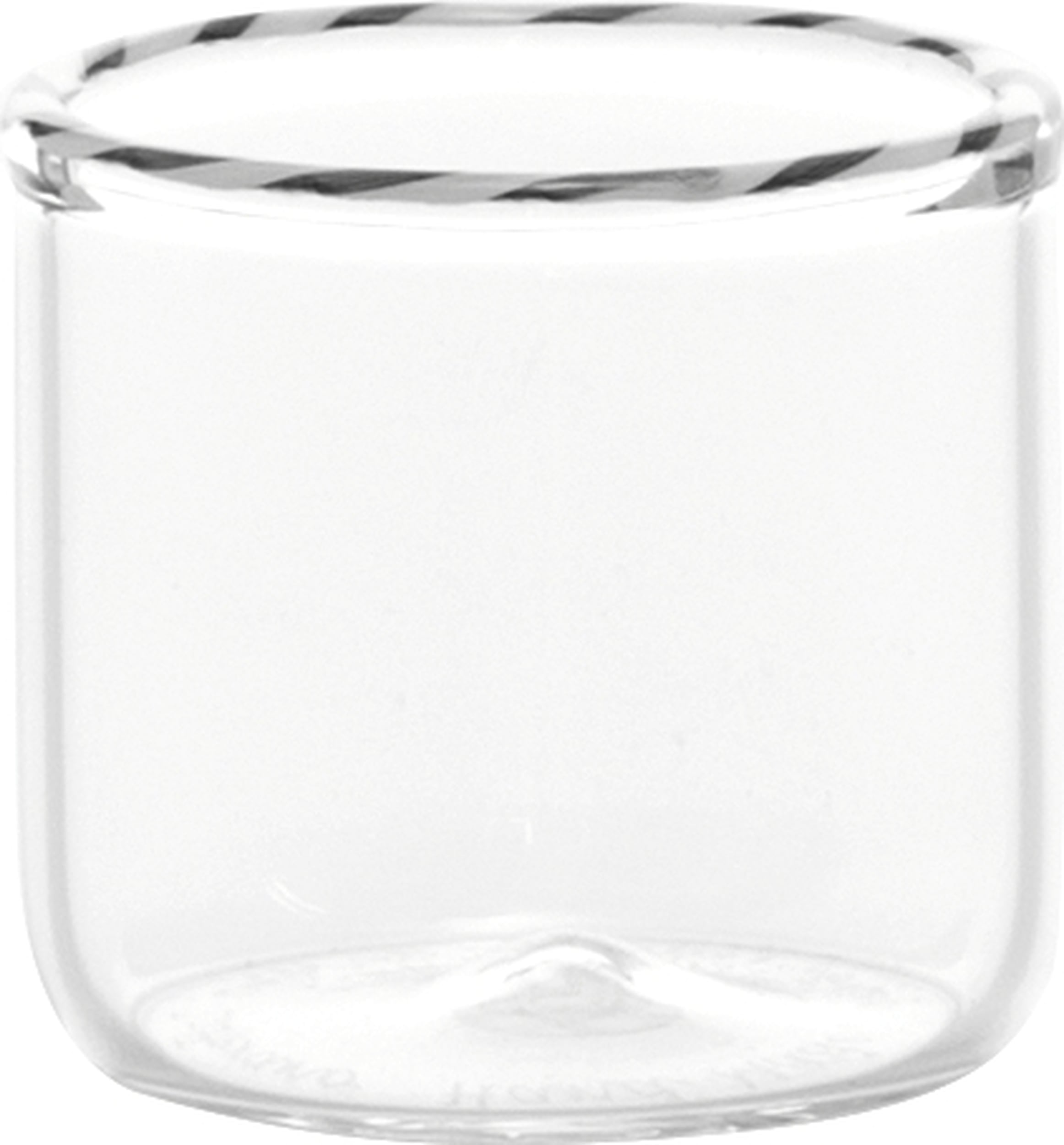 Intrecci Junior Wasserglas 50 ml schwarz-weiß