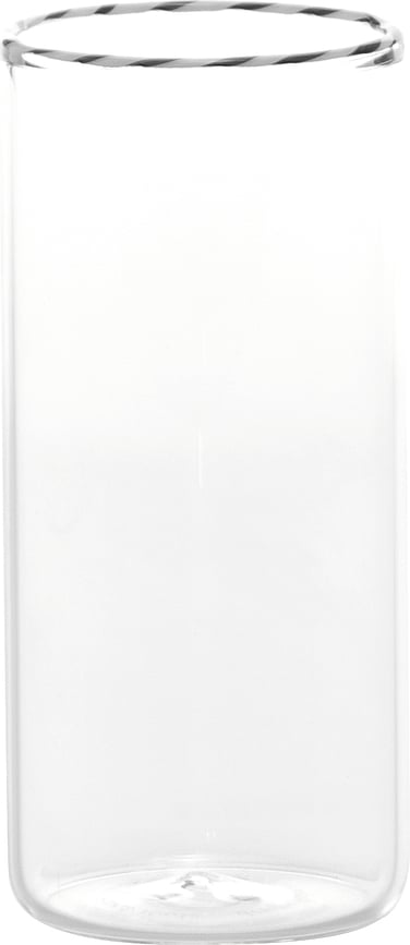 Intrecci Verre haut, 420 ml, noir et blanc