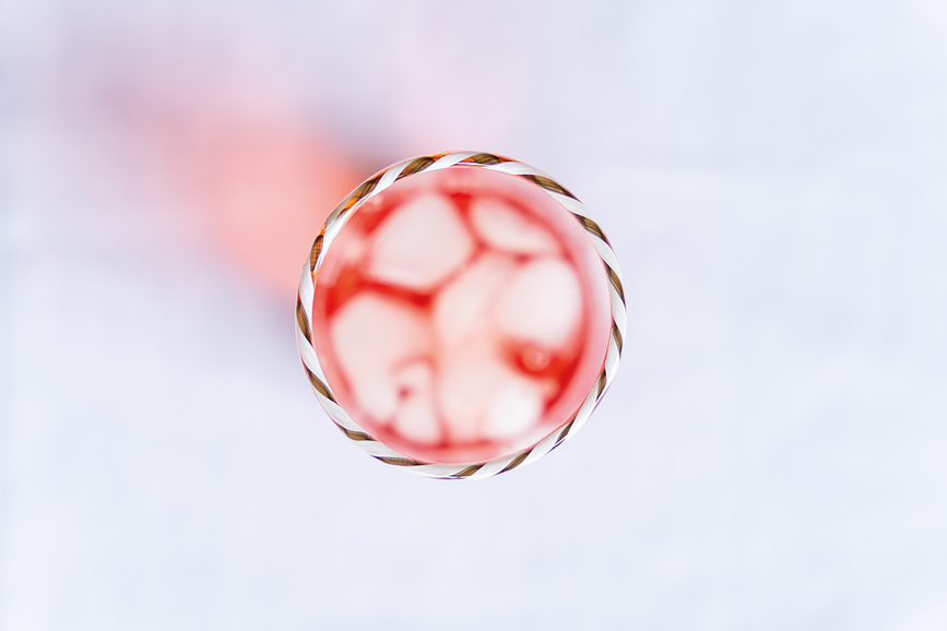 Intrecci Verre haut, 420 ml, blanc et bleu