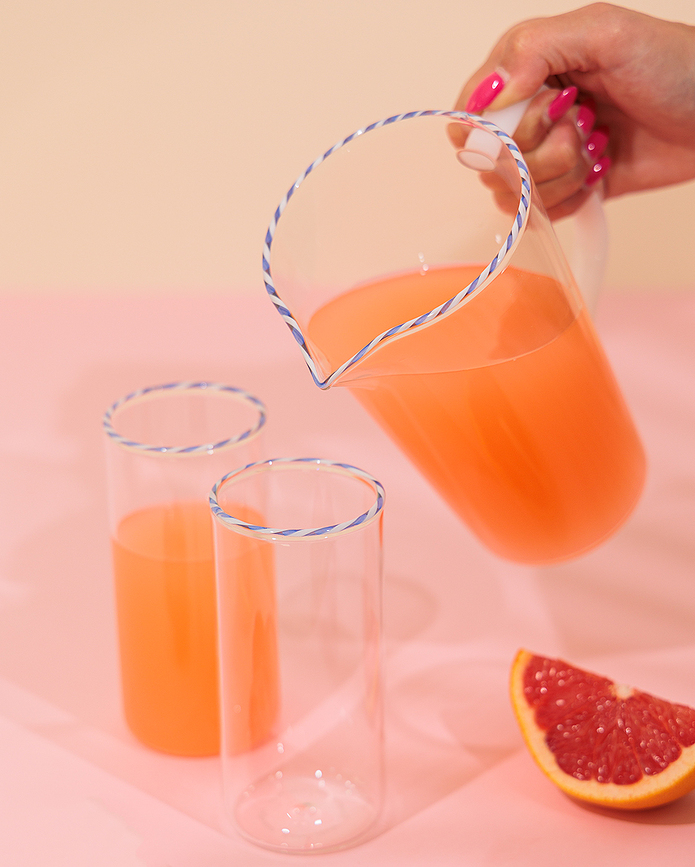 Intrecci Vrč 840 ml bijelo-plavi