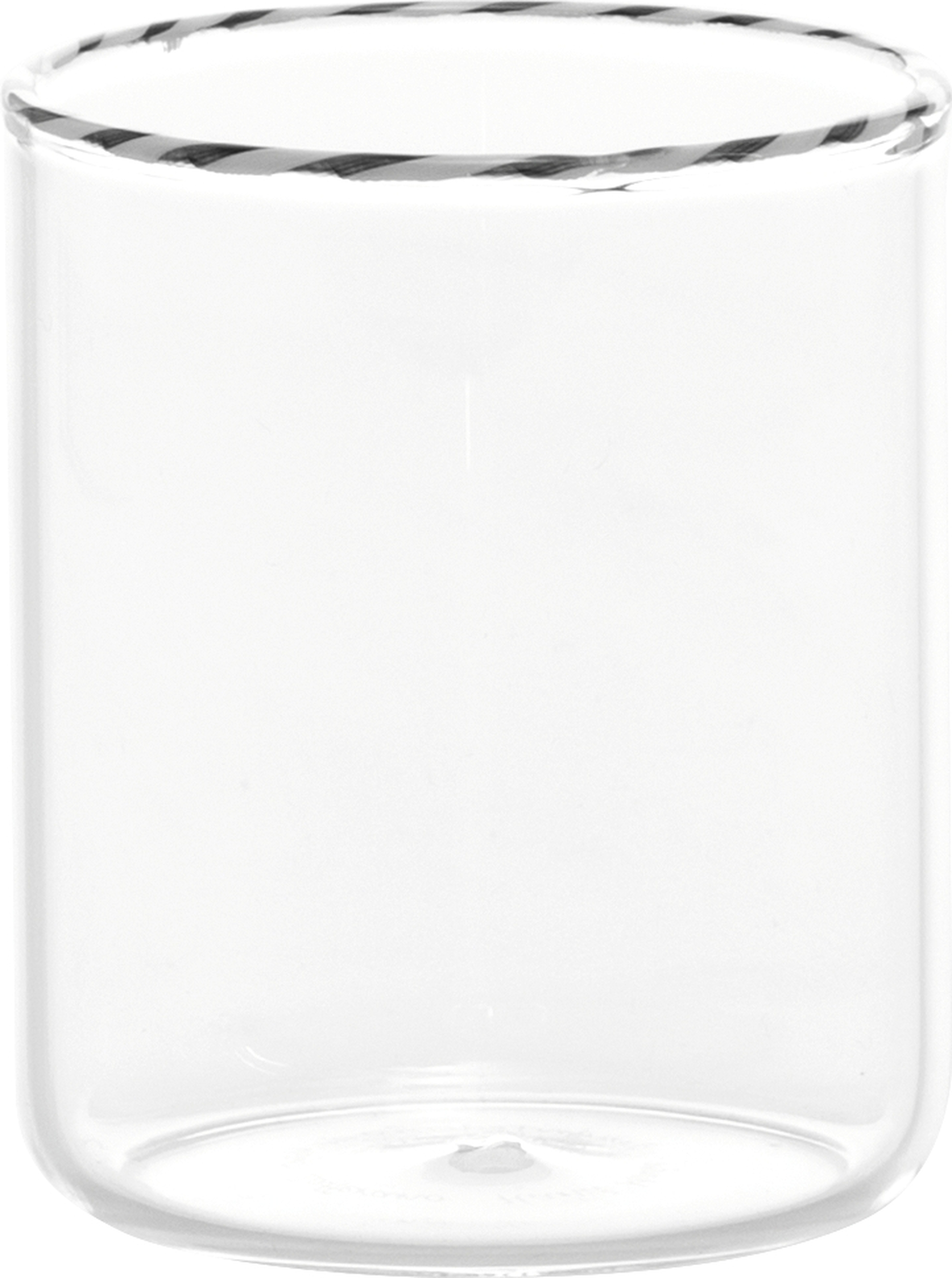 Intrecci Wasserglas 460 ml schwarz-weiß