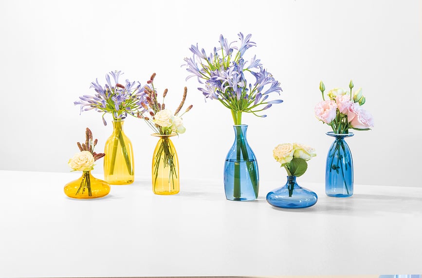 Jarrón Un Fiore, 13 cm, azul