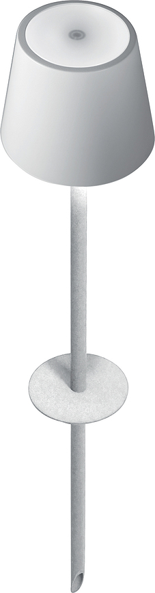 Lampă de grădină Poldina albă cu capac magnetic