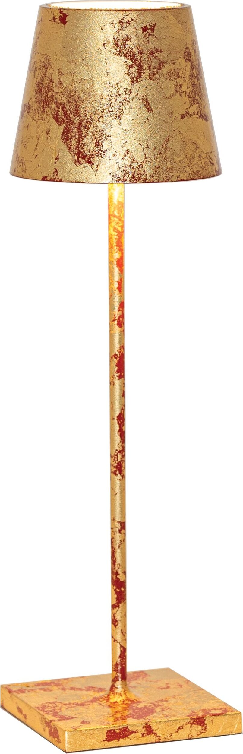 Lampa stołowa Poldina 38 cm czerwono-złota