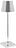 Lampa stołowa Poldina 38 cm metaliczna srebrna