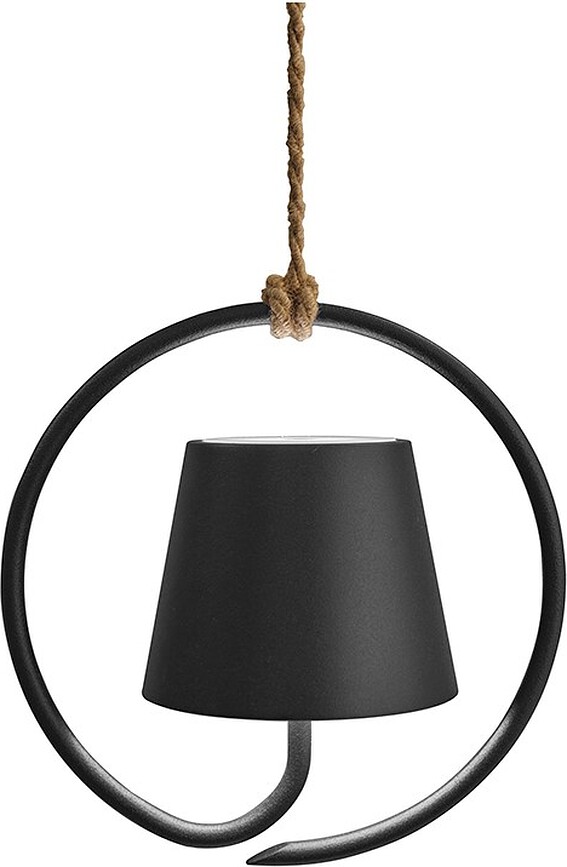 Lampa wisząca Poldina okrąg ciemnoszara z kloszem na magnes