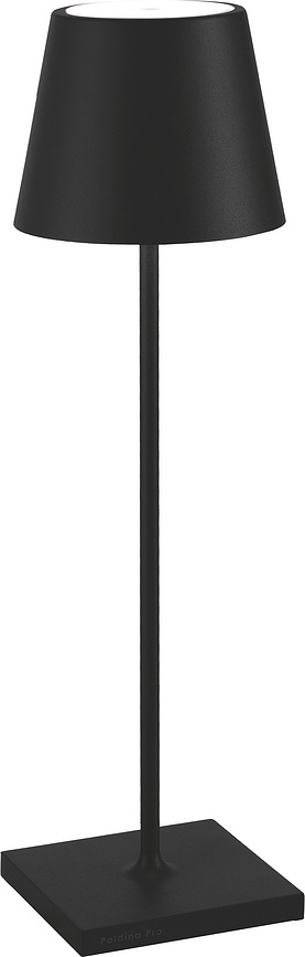 Lampada da scrivania Poldina 38 cm nera opaca