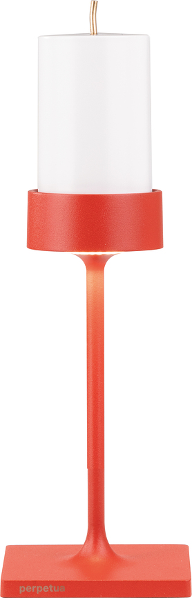 Lampada da tavolo senza fili Perpetua 25,6 cm, rossa