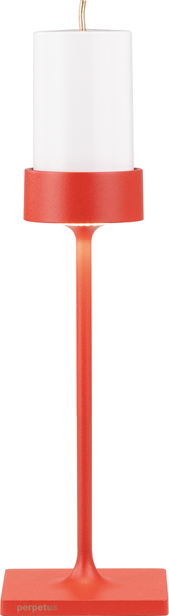 Lampada da tavolo senza fili Perpetua 30,6 cm, rossa