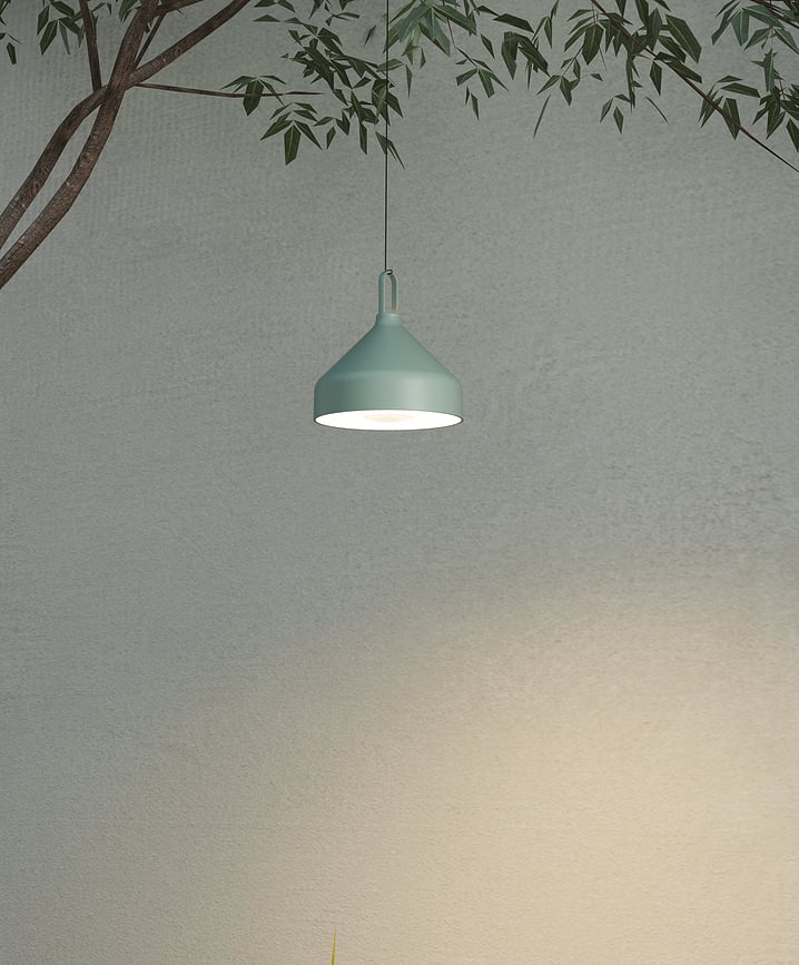 Lámpara Colgante inalámbrica Amelie, verde pálido