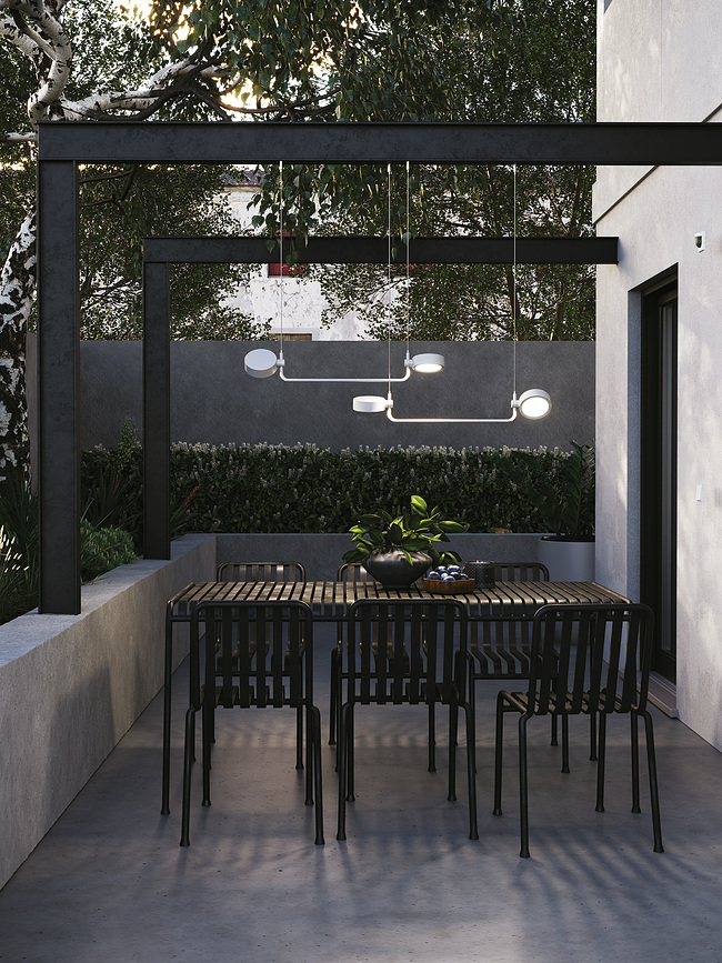 Lámpara Colgante inalámbrica Super O, 77 cm, negra