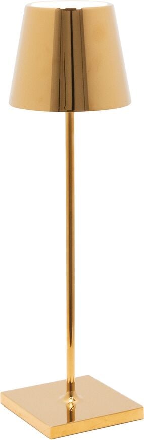 Lámpara de mesa dorada metálica Poldina, 38 cm