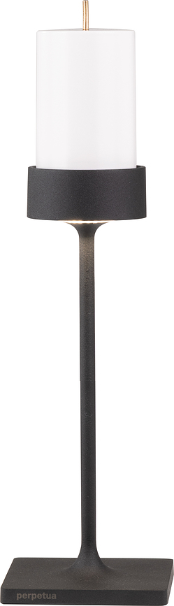 Lámpara de mesa inalámbrica Perpetua 30,6 cm, negra