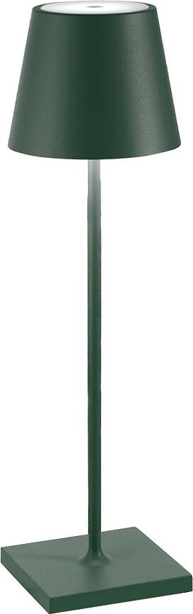 Lámpara de Mesa Poldina, 38 cm, verde oscuro