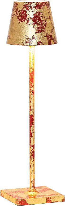 Lámpara de Mesa Poldina Micro, 27,5 cm, rojo y dorado
