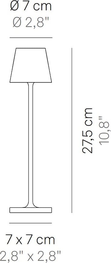 Lámpara de Mesa Poldina Micro, 27,5 cm, gris oscuro