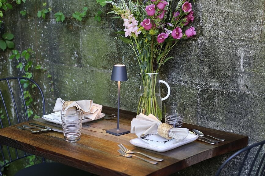 Lámpara de Mesa Poldina Micro, 27,5 cm, gris oscuro