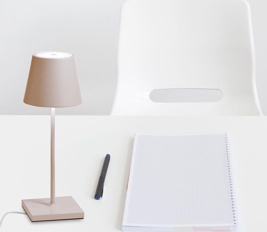 Lámpara de Mesa Poldina Mini, 30 cm, marrón