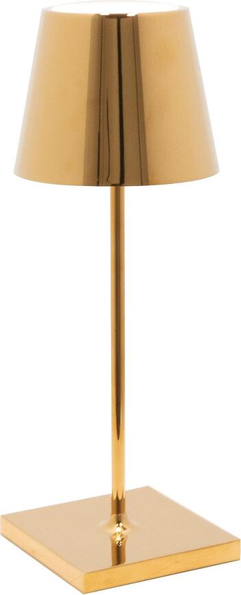 Lámpara de Mesa Poldina Mini, acabado dorado metálico, 30 cm