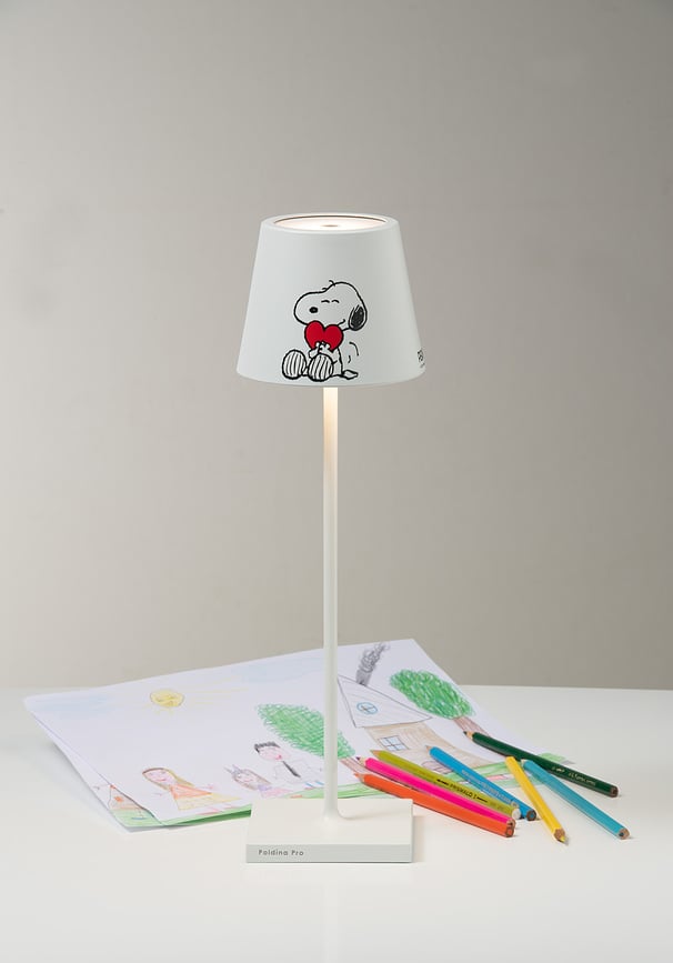 Lámpara de Mesa Poldina x Peanuts Heart, 38 cm
