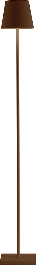 Lámpara de Pie con altura regulable Poldina, marrón