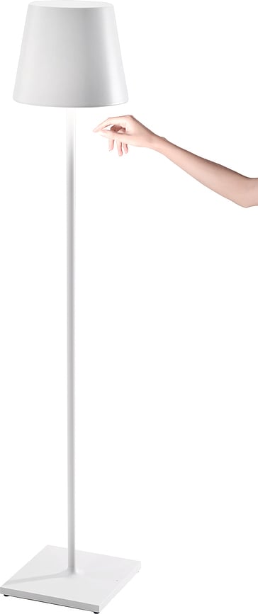 Lámpara de Pie Poldina XXL, de altura regulable, gris oscuro