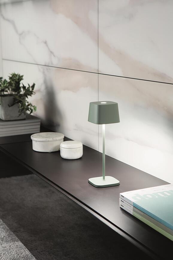 Lámpara inalámbrica Ofelia Pro, 29 cm, beige, con temperatura de color regulable