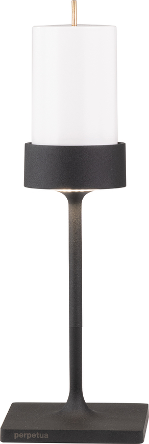 Lampe de table sans fil Perpetua 25,6 cm, noire