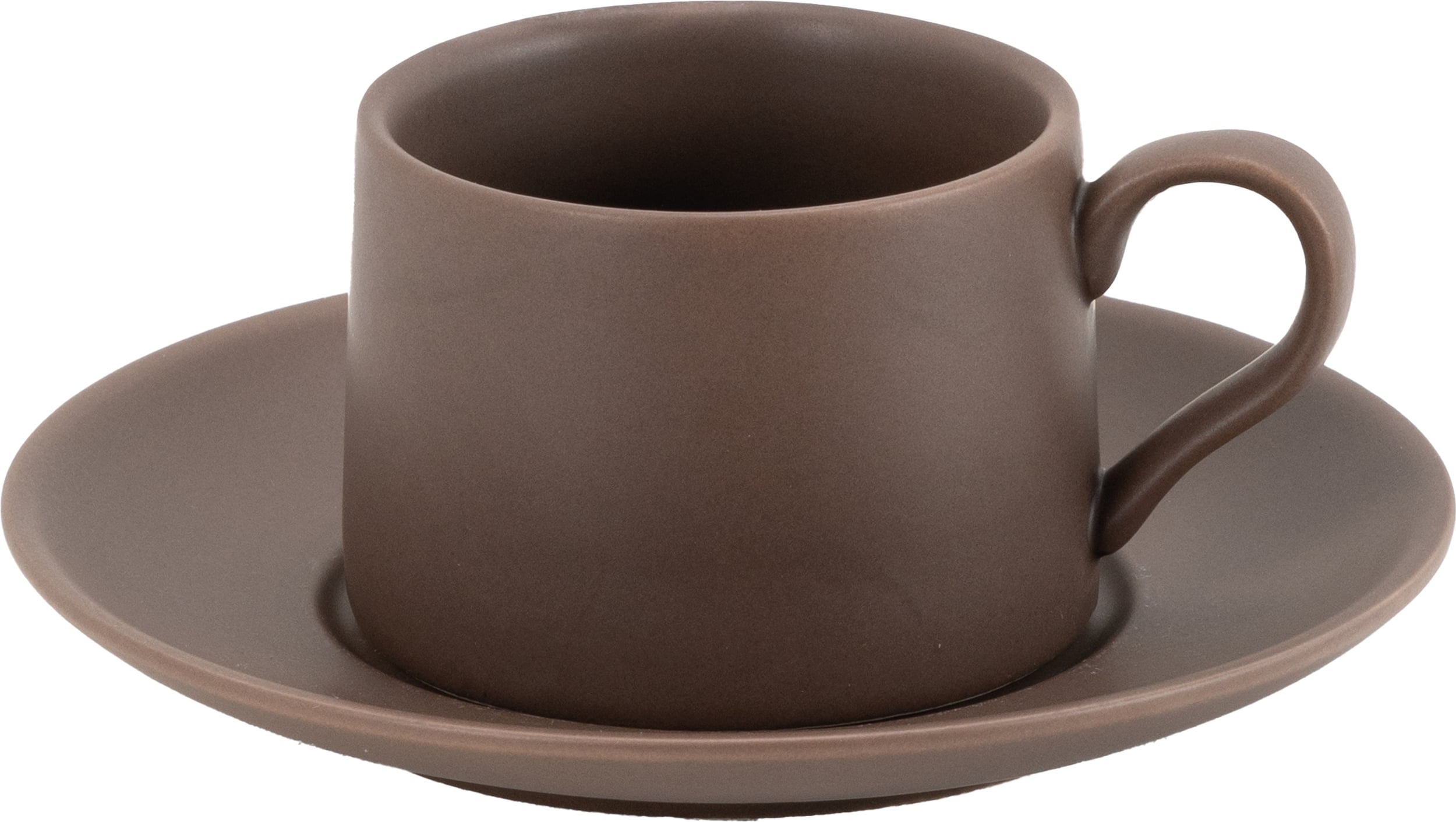 Levante Kaffeetasse 80 ml braun mit Untertasse