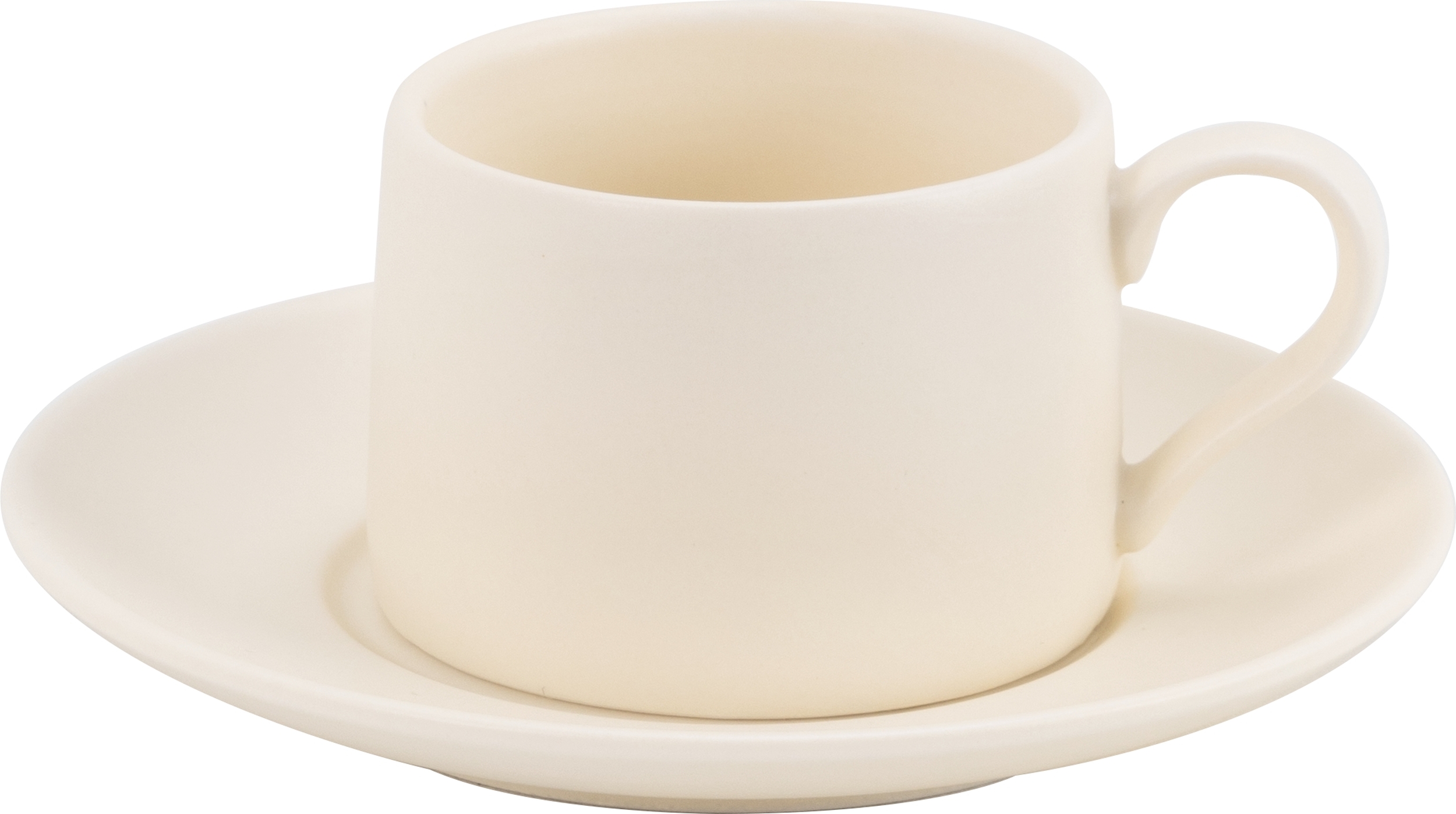 Levante Kaffeetasse 80 ml Elfenbein mit Untertasse