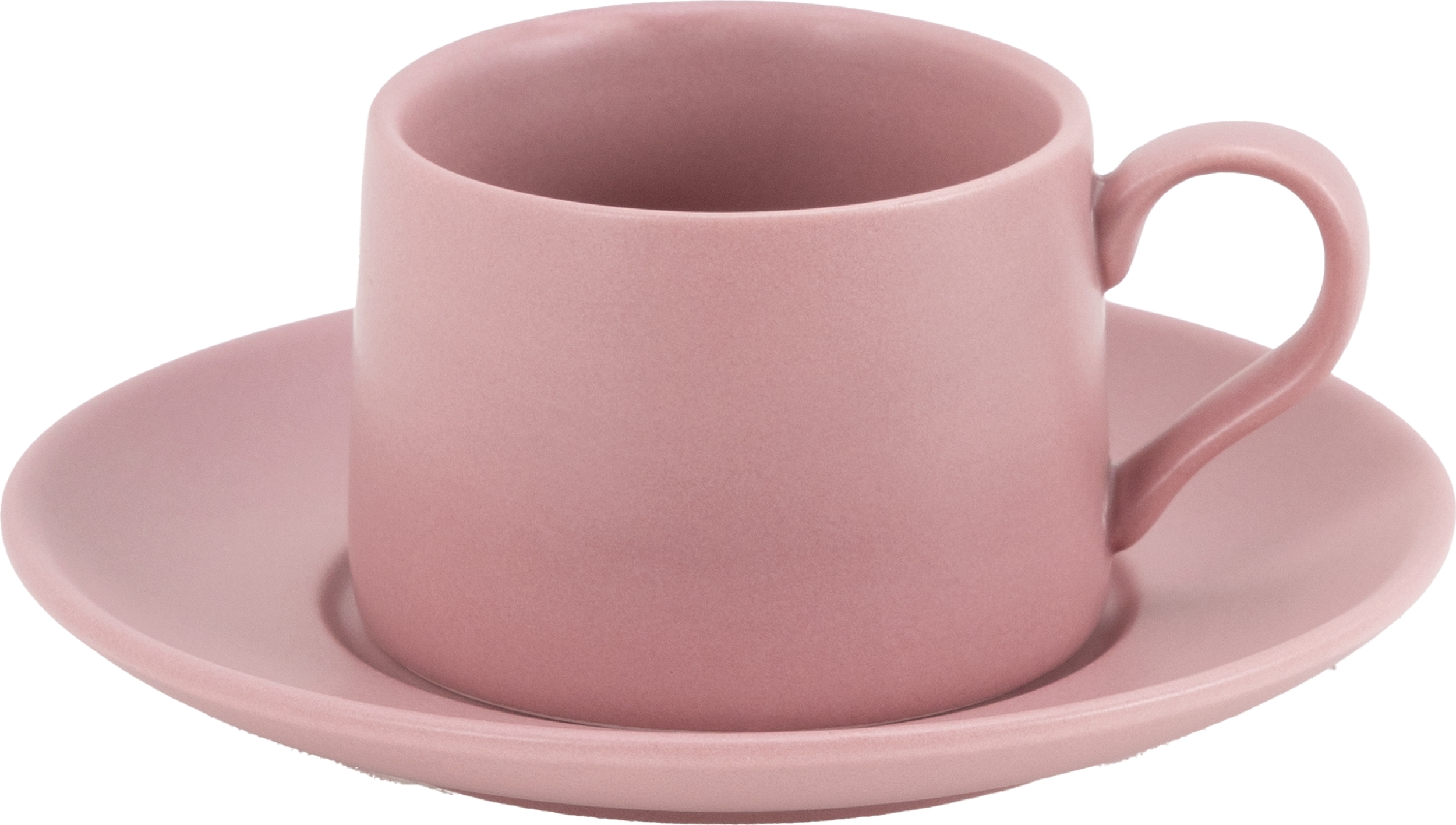 Levante Kaffeetasse 80 ml rosa mit Untertasse