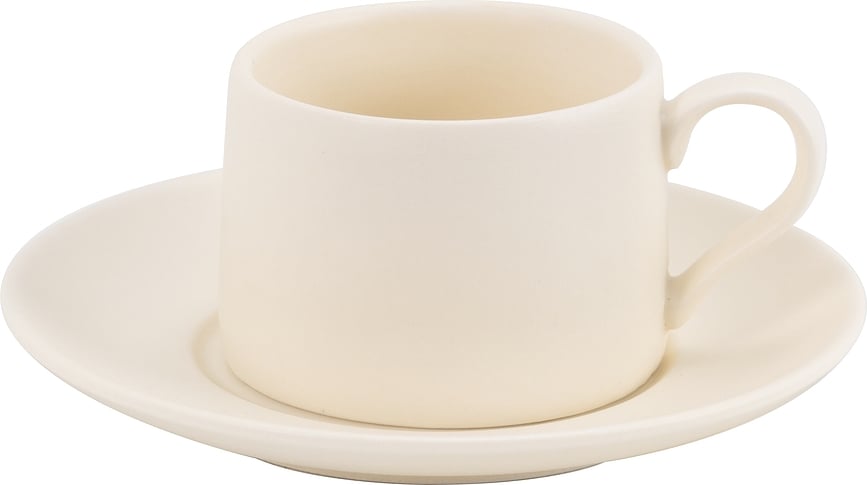 Levante Šalica za kavu sa tanjurićem 80 ml boje slonovače