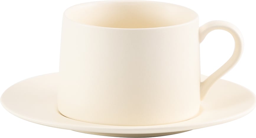 Levante Tasse à Thé avec Soucoupe 435 ml, ivoire