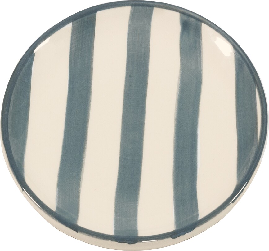 Lido Assiette 13 cm, grise, à rayures