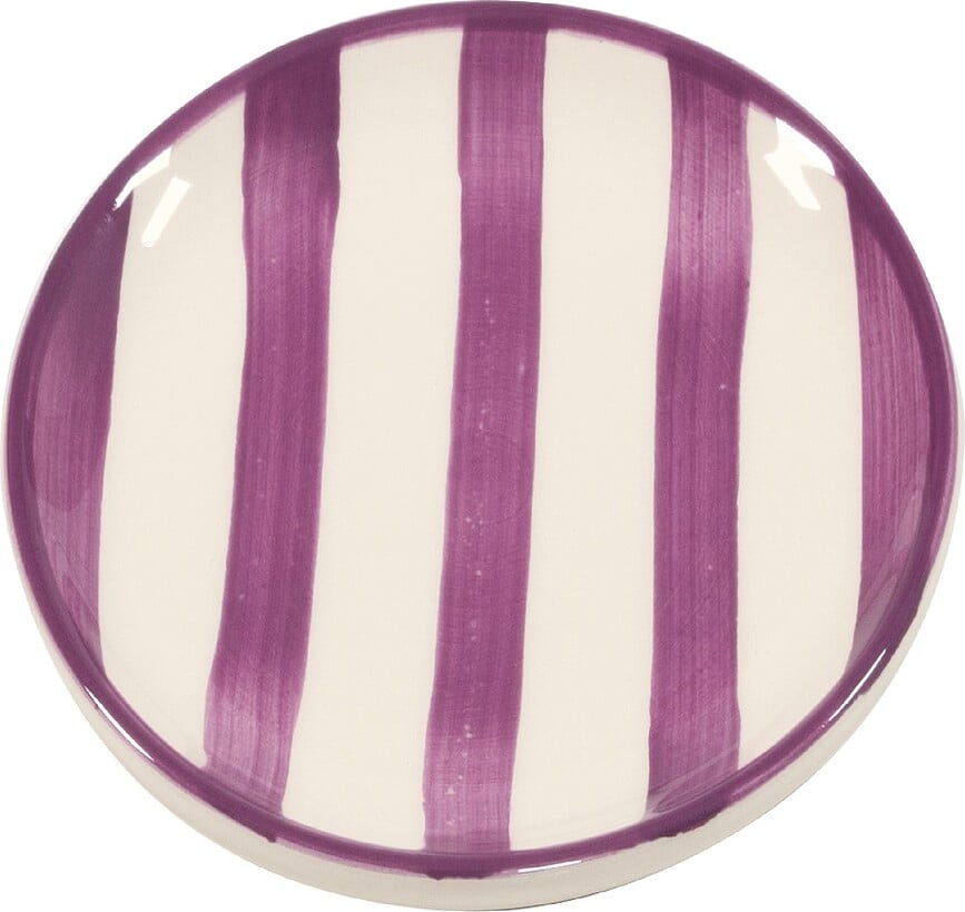 Lido Righe Assiette rayée, 13 cm, améthyste