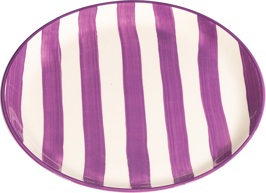 Lido Righe frukosttallrik randig, 21 cm, lila
