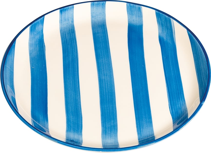Lido Righe Krožnik, 28 cm, moder, s črtami