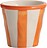 Lido Righe Mugg 70 ml, randig, orange