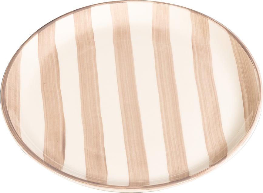 Lido Righe ontbijtbord gestreept, 21 cm, beige